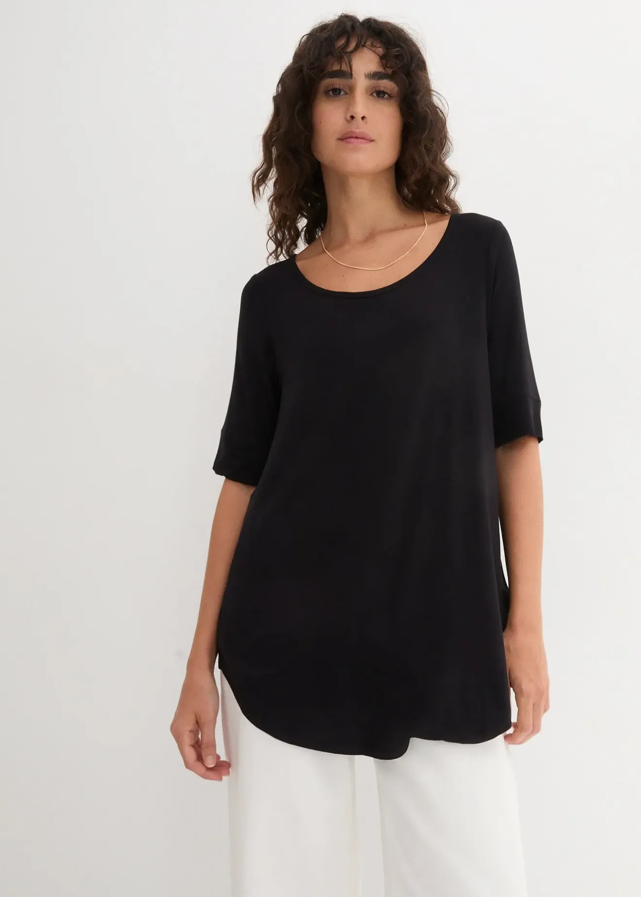 Femme bonprix Basiques|T-Shirts & Tops|T-shirt long et doux en viscose