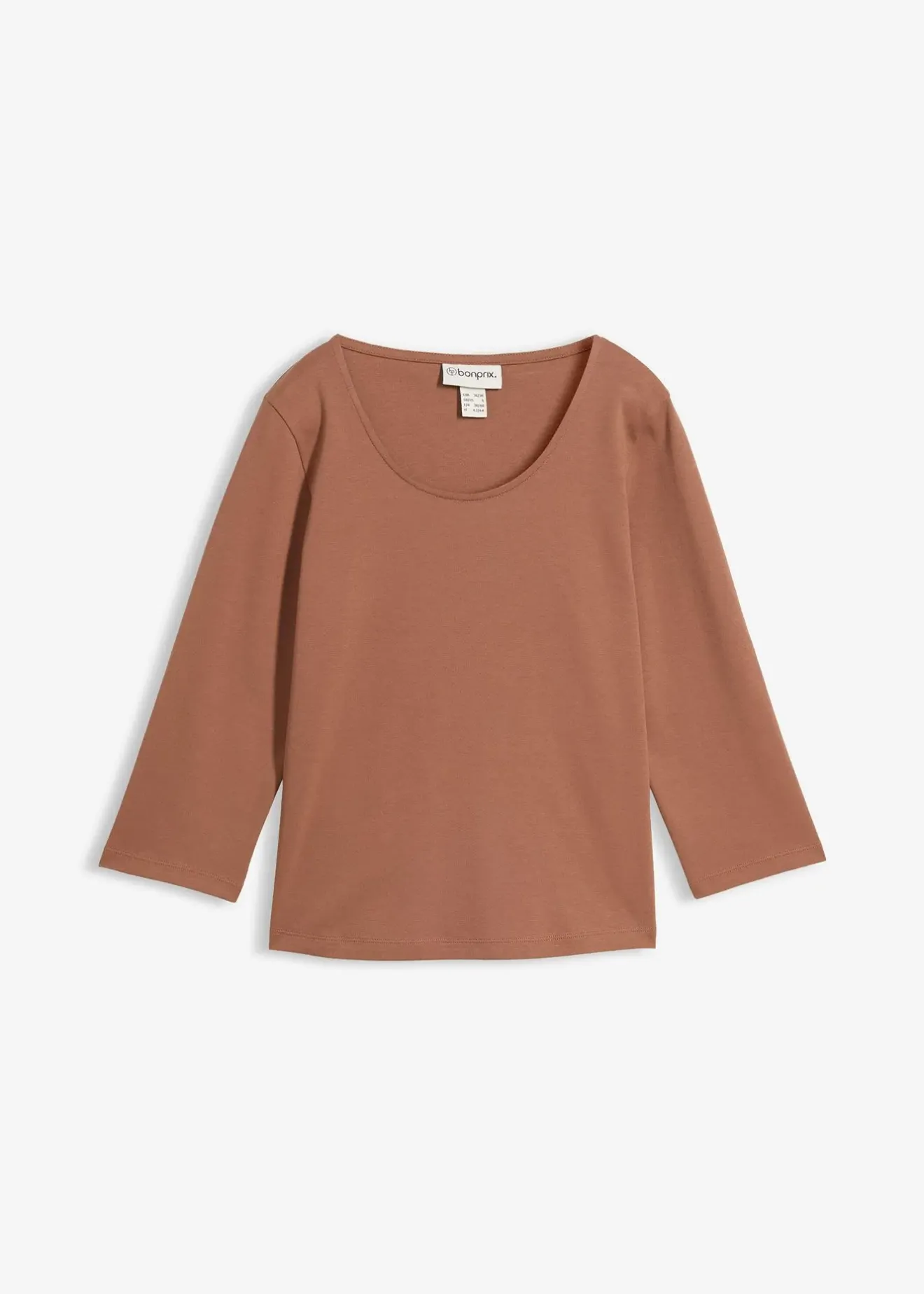 Femme bonprix Basiques|T-Shirts & Tops|T-shirt manches 3/4 en jersey épais 100% coton