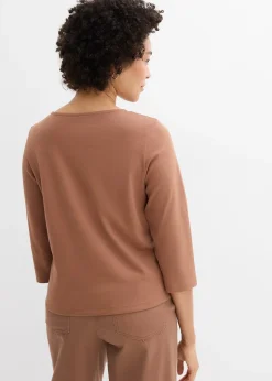 Femme bonprix Basiques|T-Shirts & Tops|T-shirt manches 3/4 en jersey épais 100% coton