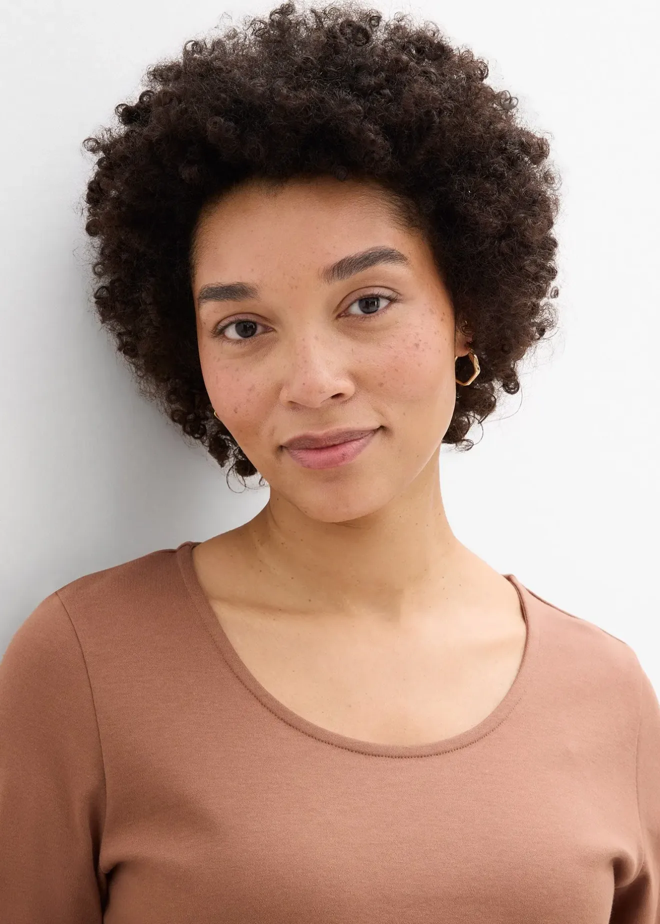 Femme bonprix Basiques|T-Shirts & Tops|T-shirt manches 3/4 en jersey épais 100% coton