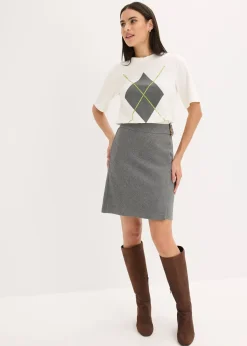 bonprix T-shirt manches coude avec imprimé et sequins|Femme T-Shirts & Tops