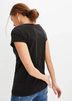 Femme bonprix Basiques|T-Shirts & Tops|T-shirt manches courtes à encolure carrée