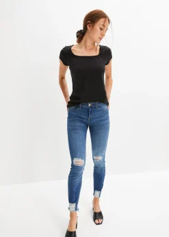 Femme bonprix Basiques|T-Shirts & Tops|T-shirt manches courtes à encolure carrée