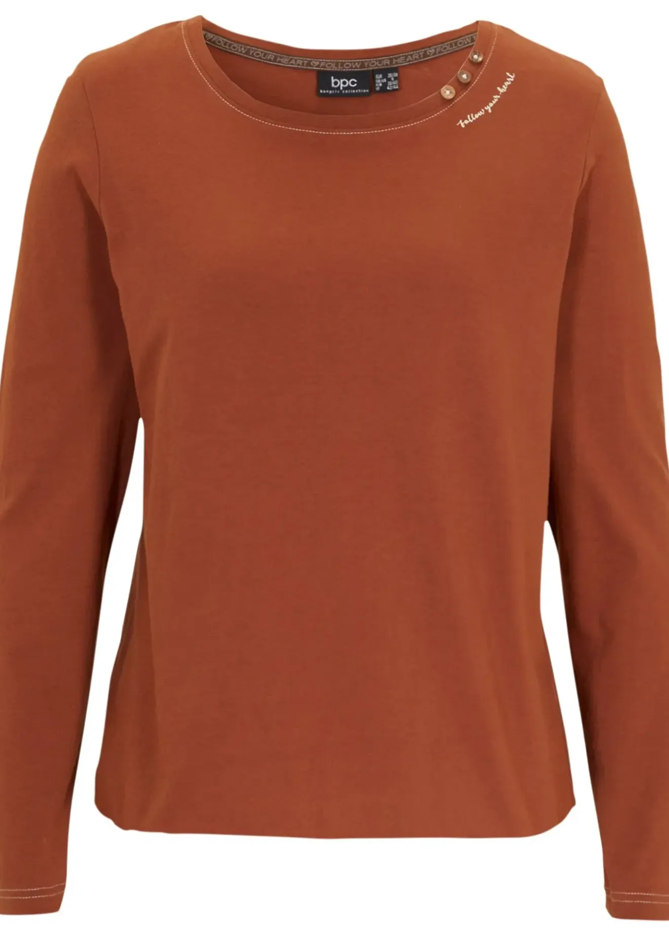 bonprix T-shirt manches longues à boutons décoratifs|Femme T-Shirts & Tops