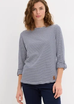 bonprix T-shirt manches longues 100% coton|Femme T-Shirts & Tops