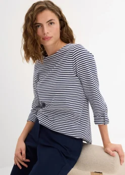 bonprix T-shirt manches longues 100% coton|Femme T-Shirts & Tops