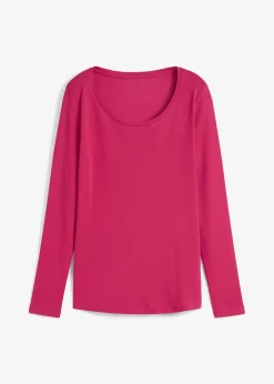 bonprix T-shirt manches longues 100% coton|Femme Basiques|T-Shirts & Tops