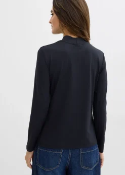 Femme bonprix Basiques|T-Shirts & Tops|T-shirt manches longues à col montant