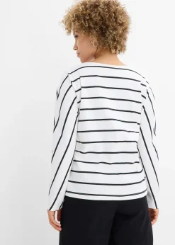 bonprix T-shirt manches longues 100% coton|Femme T-Shirts & Tops