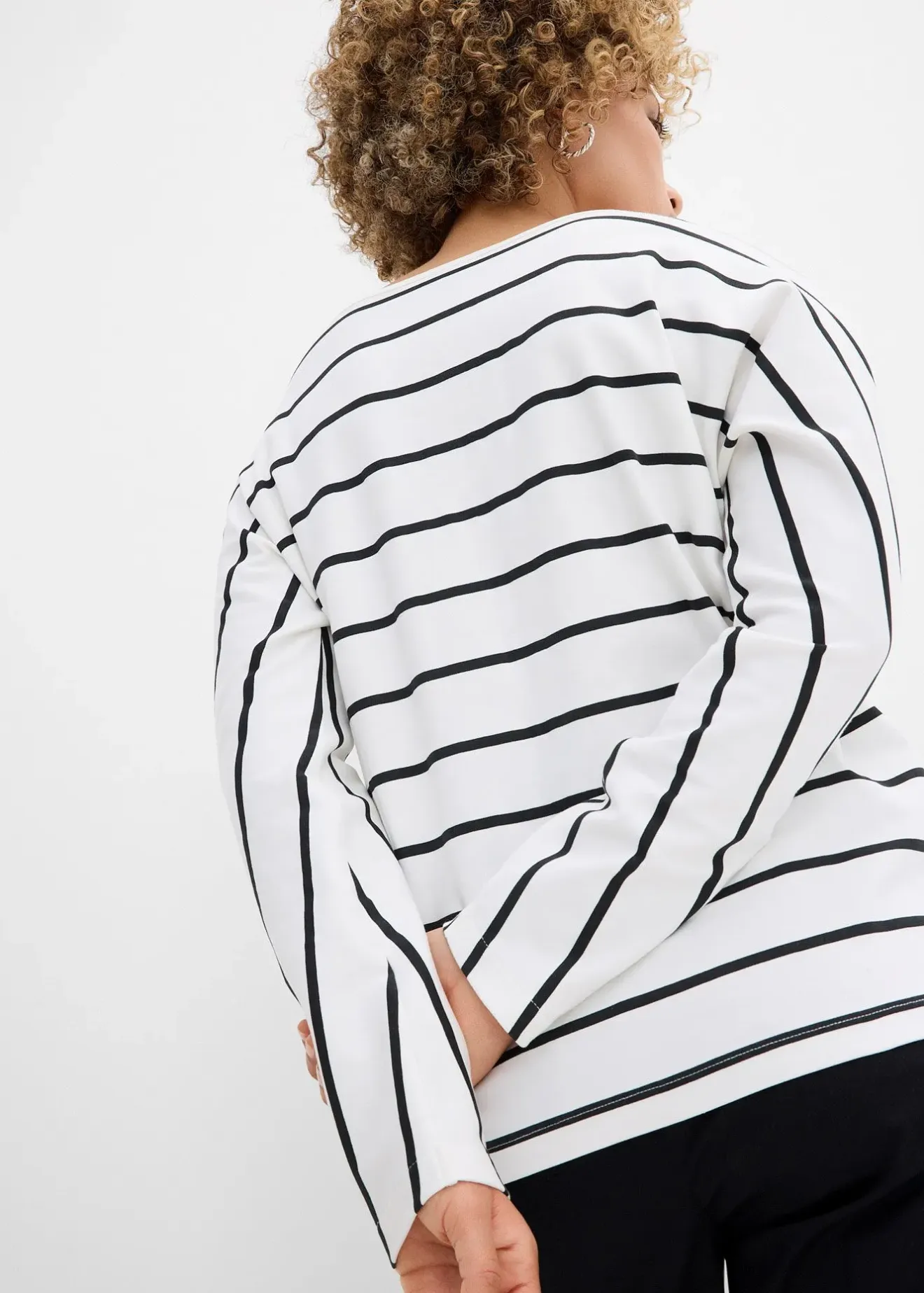 bonprix T-shirt manches longues 100% coton|Femme T-Shirts & Tops