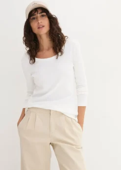 Femme bonprix Basiques|T-Shirts & Tops|T-shirt manches longues 100% coton