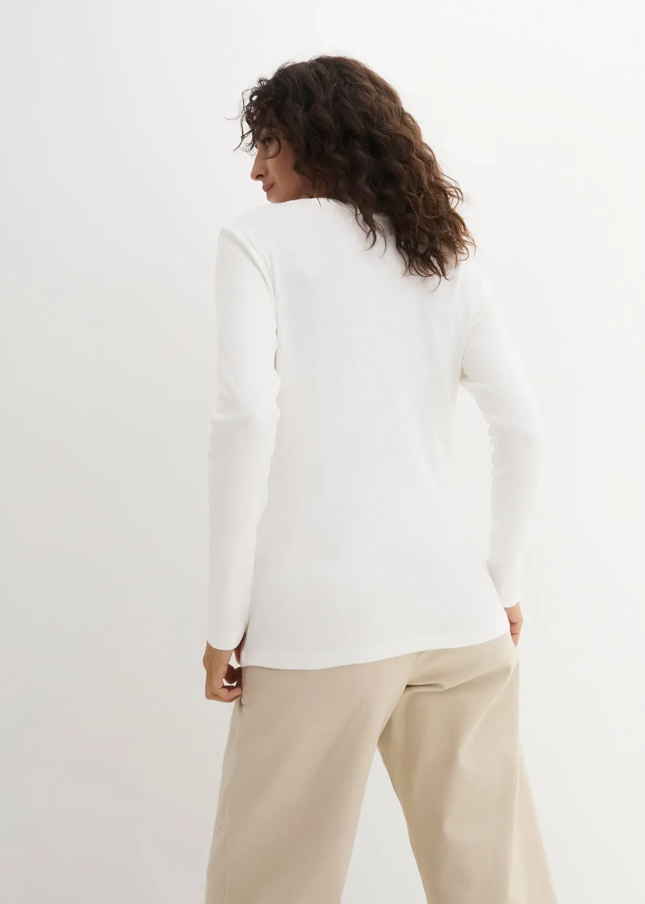 Femme bonprix Basiques|T-Shirts & Tops|T-shirt manches longues 100% coton