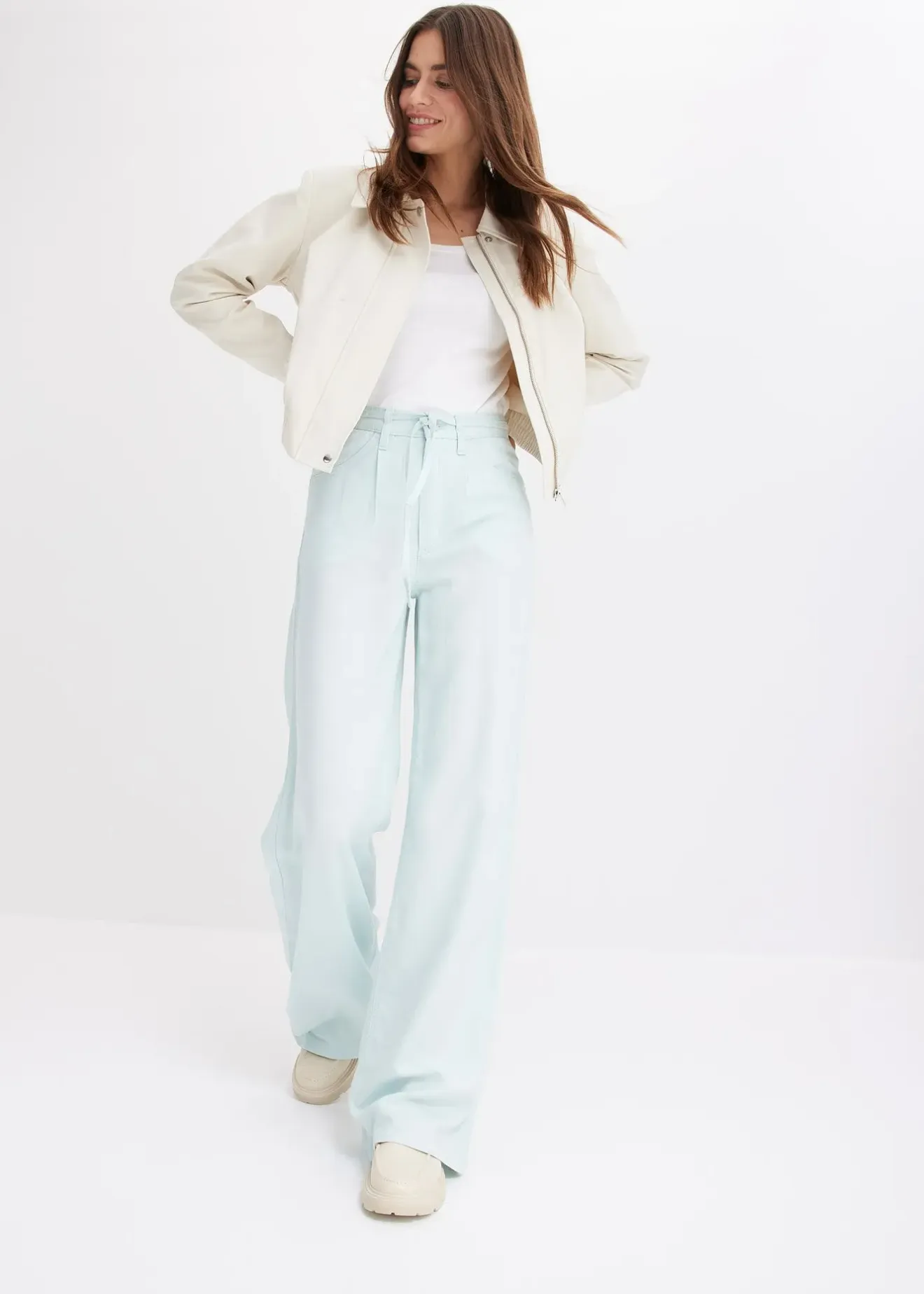 Femme bonprix Basiques|T-Shirts & Tops|T-shirt manches longues 100% coton