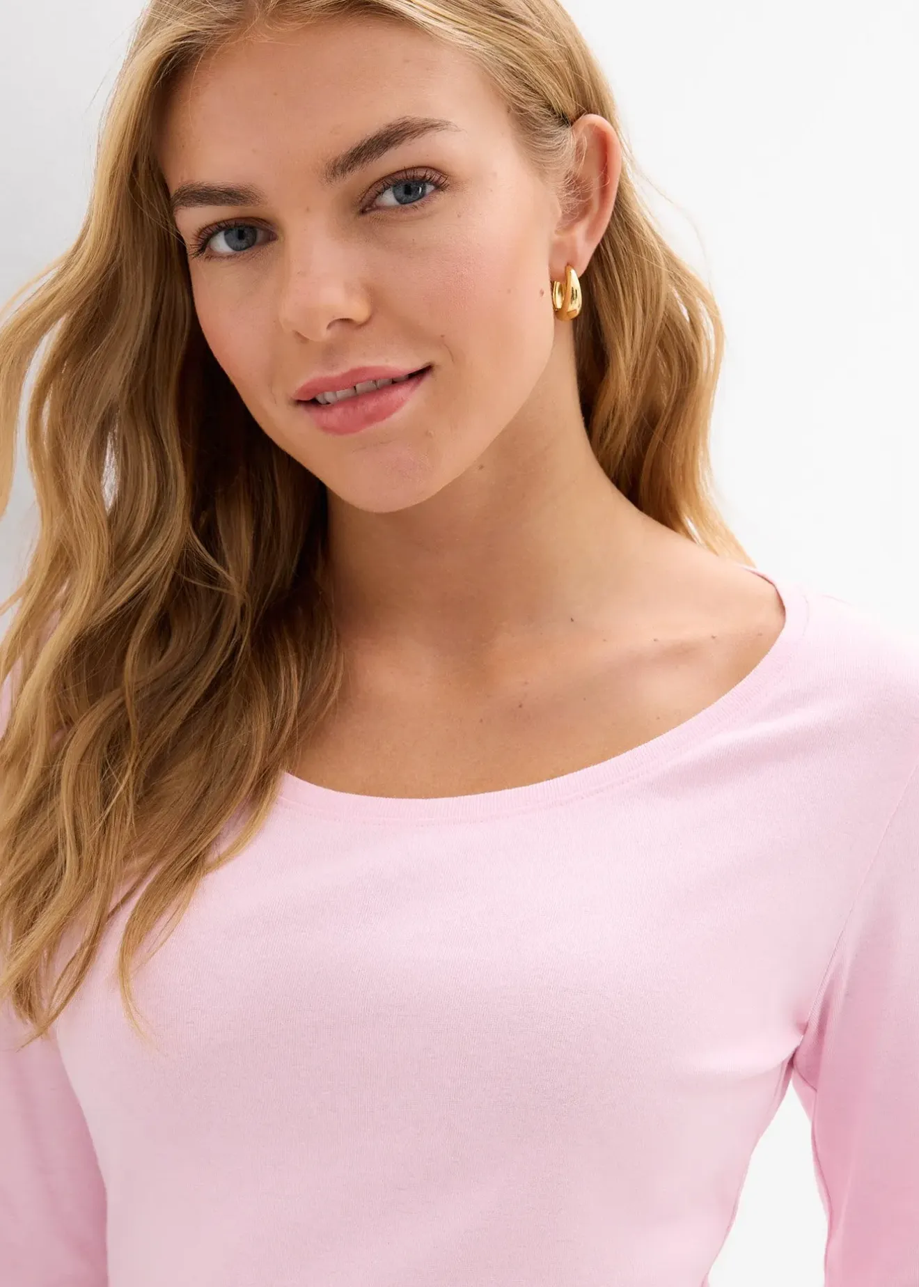 bonprix T-shirt manches longues 100% coton|Femme Basiques|T-Shirts & Tops