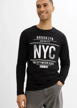 Homme bonprix T-Shirts & Polos|T-shirt manches longues 100% coton, slim