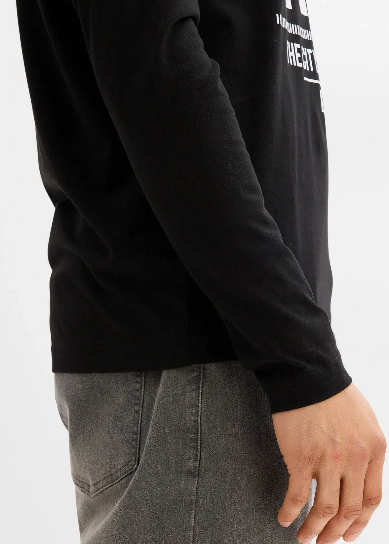 Homme bonprix T-Shirts & Polos|T-shirt manches longues 100% coton, slim