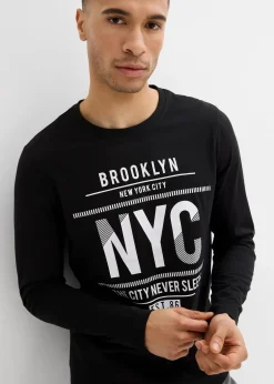 Homme bonprix T-Shirts & Polos|T-shirt manches longues 100% coton, slim