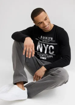 Homme bonprix T-Shirts & Polos|T-shirt manches longues 100% coton, slim