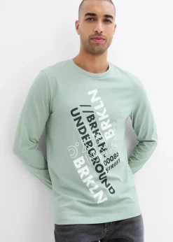 bonprix T-shirt manches longues 100% coton|Homme T-Shirts & Polos