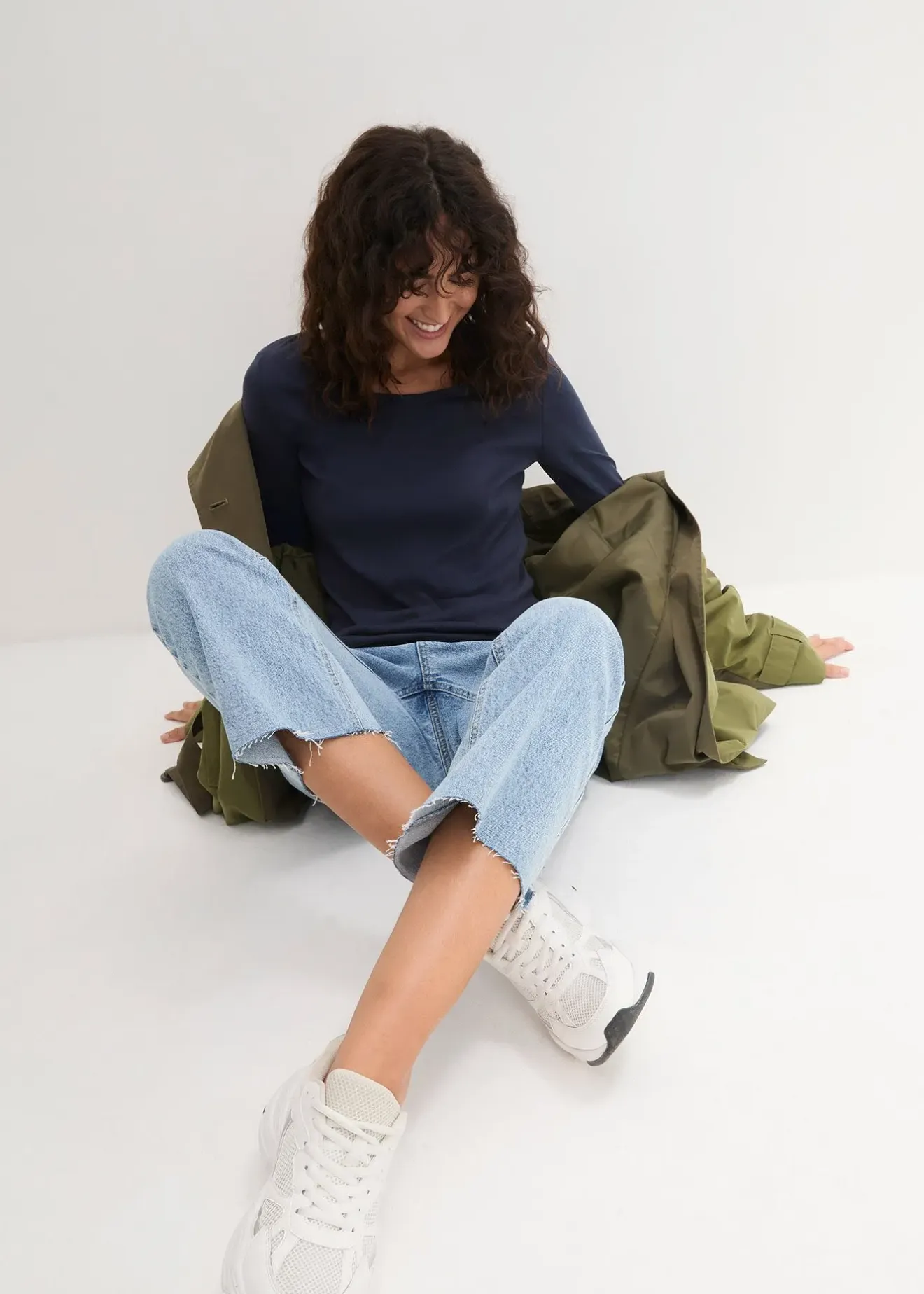 Femme bonprix Basiques|T-Shirts & Tops|T-shirt manches longues 100% coton