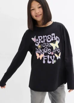 bonprix T-shirt manches longues 100% coton|Enfant Vêtements Enfant|Filles 9-16 Ans·T-Shirts & Chemisiers