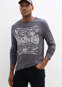 bonprix T-shirt manches longues 100% coton|Homme T-Shirts & Polos