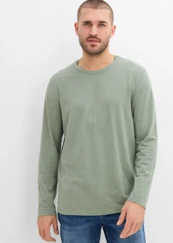 bonprix T-shirt manches longues 100% coton|Homme T-Shirts & Polos