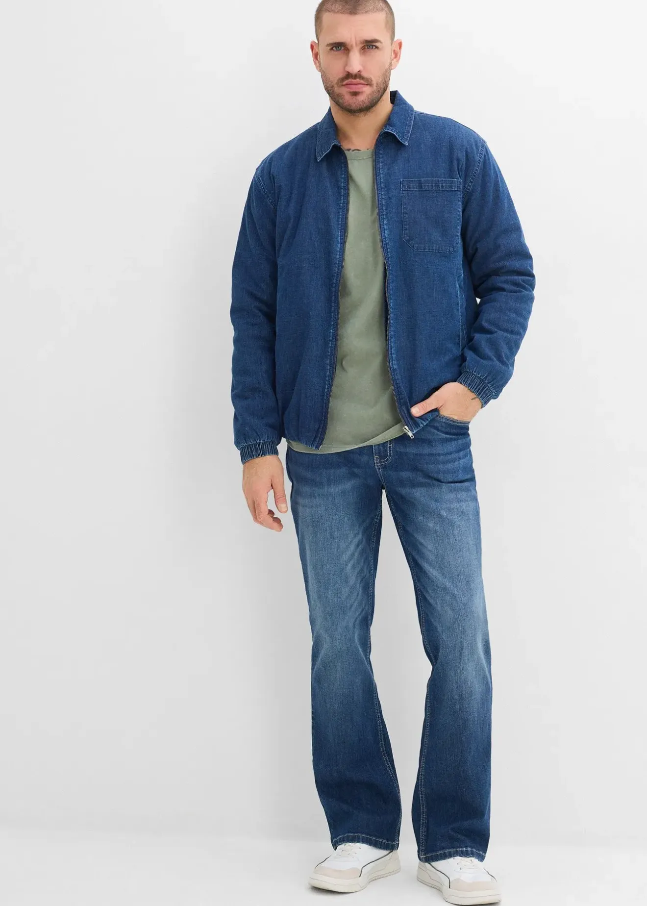 bonprix T-shirt manches longues 100% coton|Homme T-Shirts & Polos