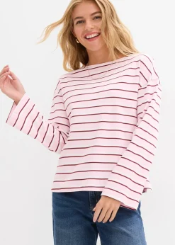 Femme bonprix T-Shirts & Tops|T-shirt manches longues 100% coton