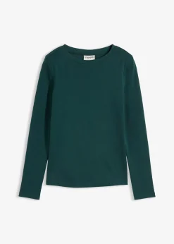 Femme bonprix Basiques|T-shirt manches longues 100% coton