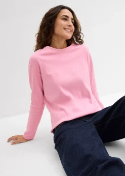 Femme bonprix Basiques|T-Shirts & Tops|T-shirt manches longues 100% coton épais