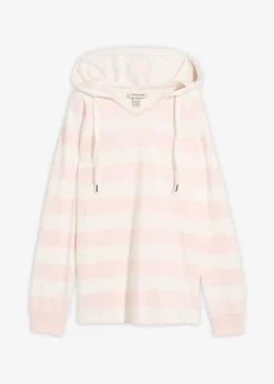 Femme bonprix Basiques|T-Shirts & Tops|T-shirt manches longues à capuche 100% coton