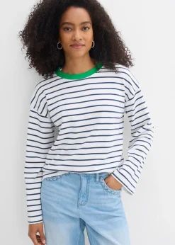 Femme bonprix T-Shirts & Tops|T-shirt manches longues 100% coton