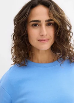 Femme bonprix Basiques|T-Shirts & Tops|T-shirt manches longues 100% coton épais