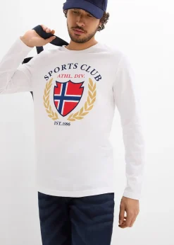 bonprix T-shirt manches longues 100% coton|Homme T-Shirts & Polos