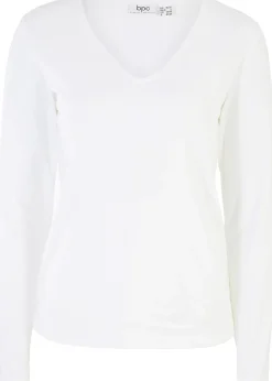 Femme bonprix Basiques|T-Shirts & Tops|T-shirt manches longues 100% coton