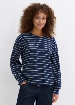 Femme bonprix T-Shirts & Tops|T-shirt manches longues 100% coton