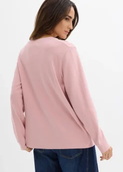 bonprix T-shirt manches longues 100% coton|Femme Basiques|T-Shirts & Tops