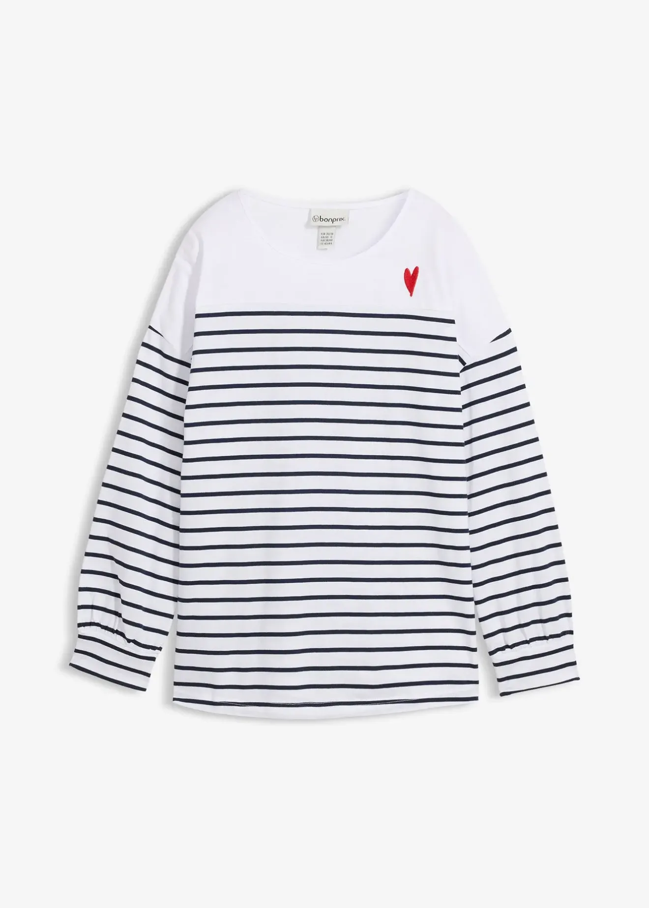 Femme bonprix T-Shirts & Tops|T-shirt manches longues 100% coton