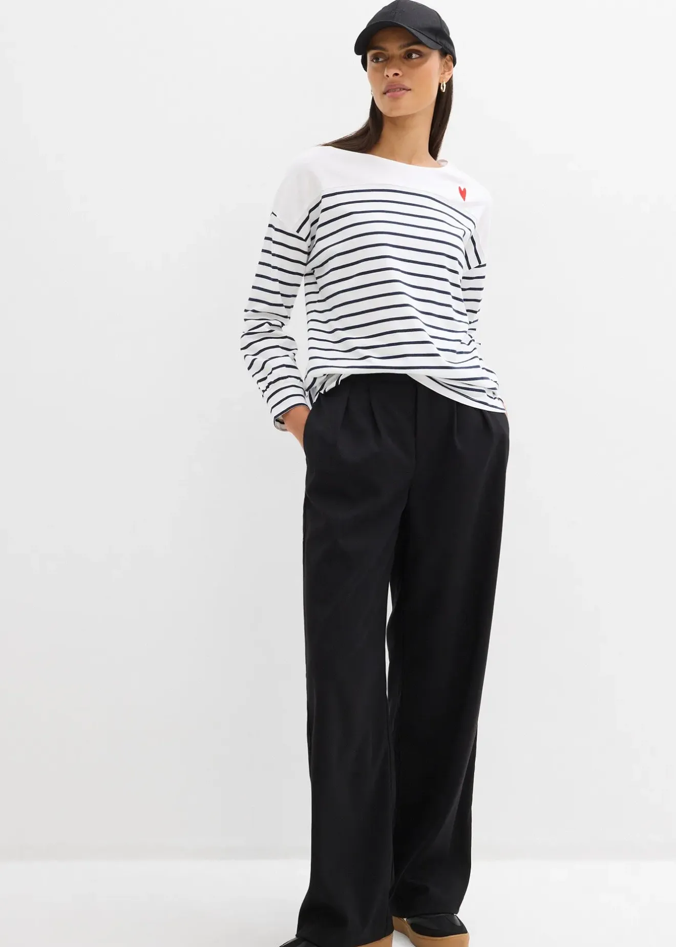 Femme bonprix T-Shirts & Tops|T-shirt manches longues 100% coton