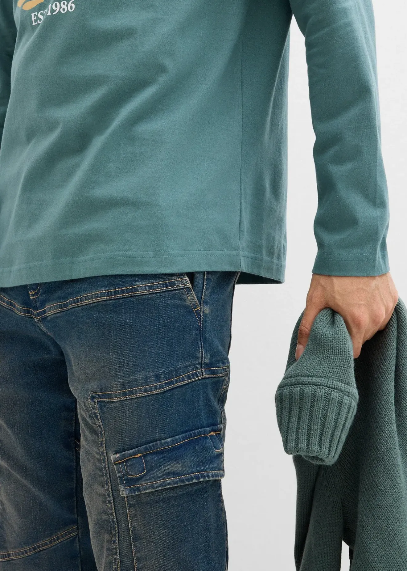 Homme bonprix T-Shirts & Polos|T-shirt manches longues 100% coton