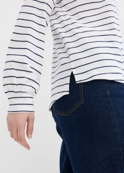 bonprix T-shirt manches longues 100% coton|Femme T-Shirts & Tops