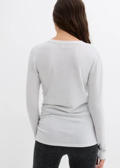 Femme bonprix T-Shirts & Tops|T-shirt manches longues à fronces