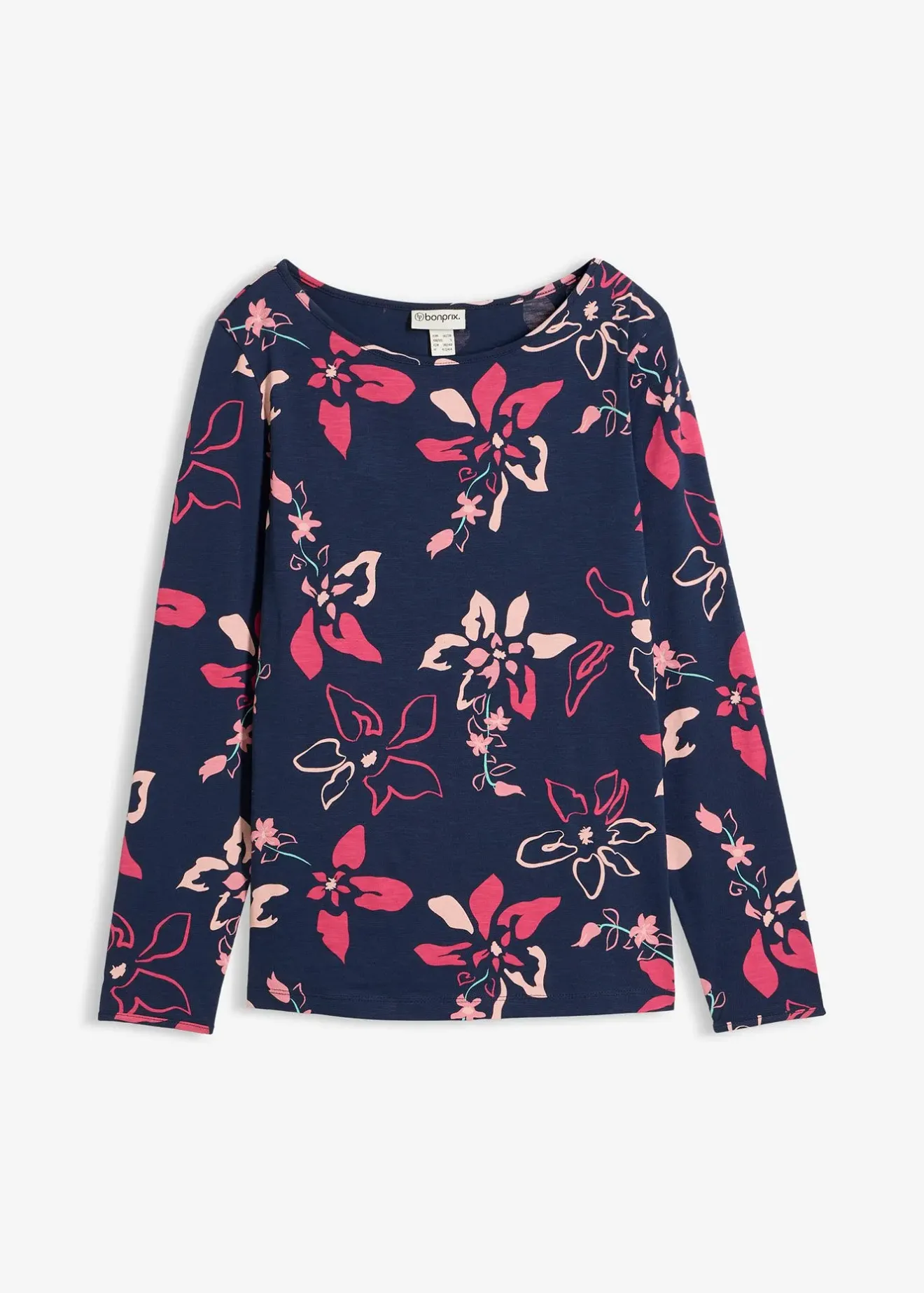 bonprix T-shirt manches longues à imprimé floral|Femme T-Shirts & Tops