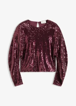 Femme bonprix T-Shirts & Tops|T-shirt manches longues à sequins