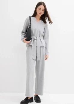 Femme bonprix T-Shirts & Tops|T-shirt manches longues avec lien à nouer, viscose majoritaire