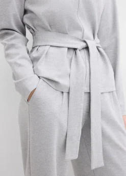 Femme bonprix T-Shirts & Tops|T-shirt manches longues avec lien à nouer, viscose majoritaire