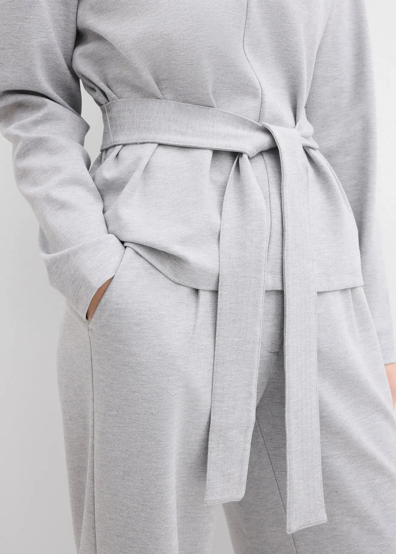 Femme bonprix T-Shirts & Tops|T-shirt manches longues avec lien à nouer, viscose majoritaire