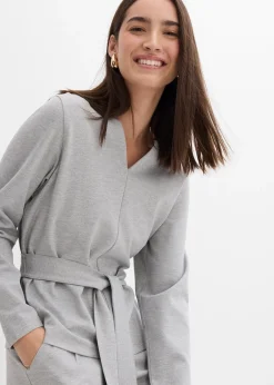 Femme bonprix T-Shirts & Tops|T-shirt manches longues avec lien à nouer, viscose majoritaire