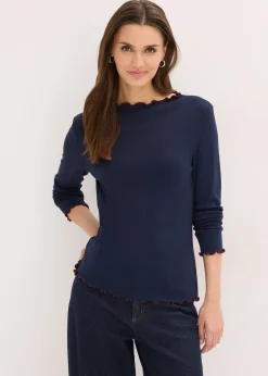 Femme bonprix T-Shirts & Tops|T-shirt manches longues côtelé